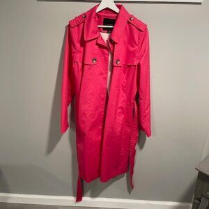 Talbots PINK Trench coat- stunning- worn twice-XL-FREE SHIPPING